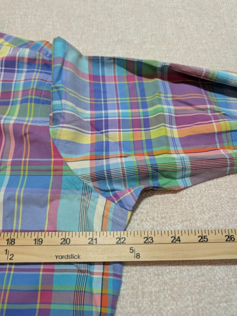 Ralph Lauren Men’s Multicolor Madras Plaid Shirt Size M - Picture 5 of 7